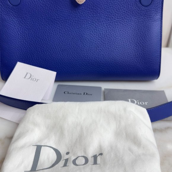 Designer Christian Dior Blue Diorever Bag In New Condition - Picture 6 of 12